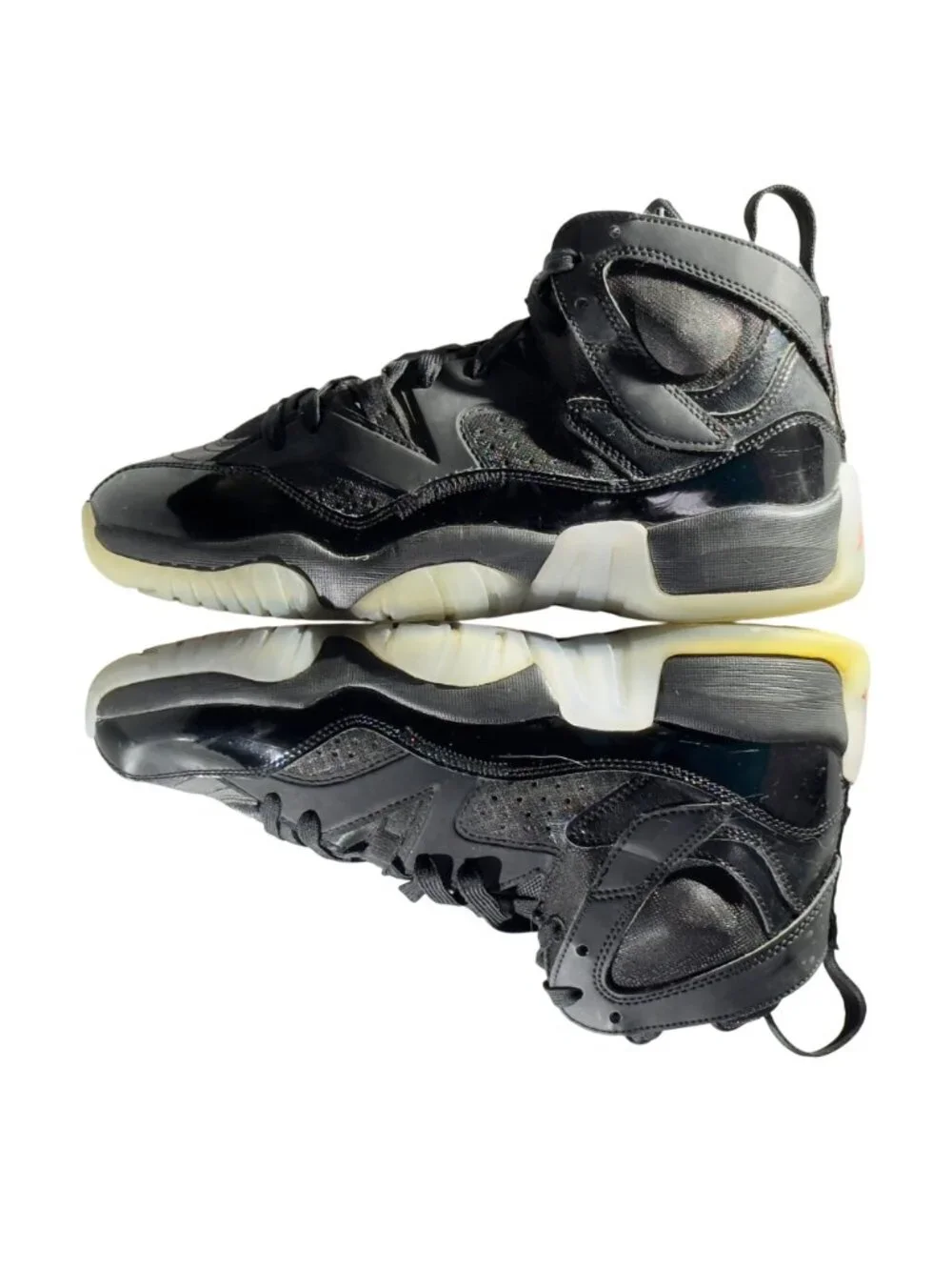 JORDAN Jumpman Two Trey Black Sneakers Retro Athletic Shoes Youth Size 6.5Y